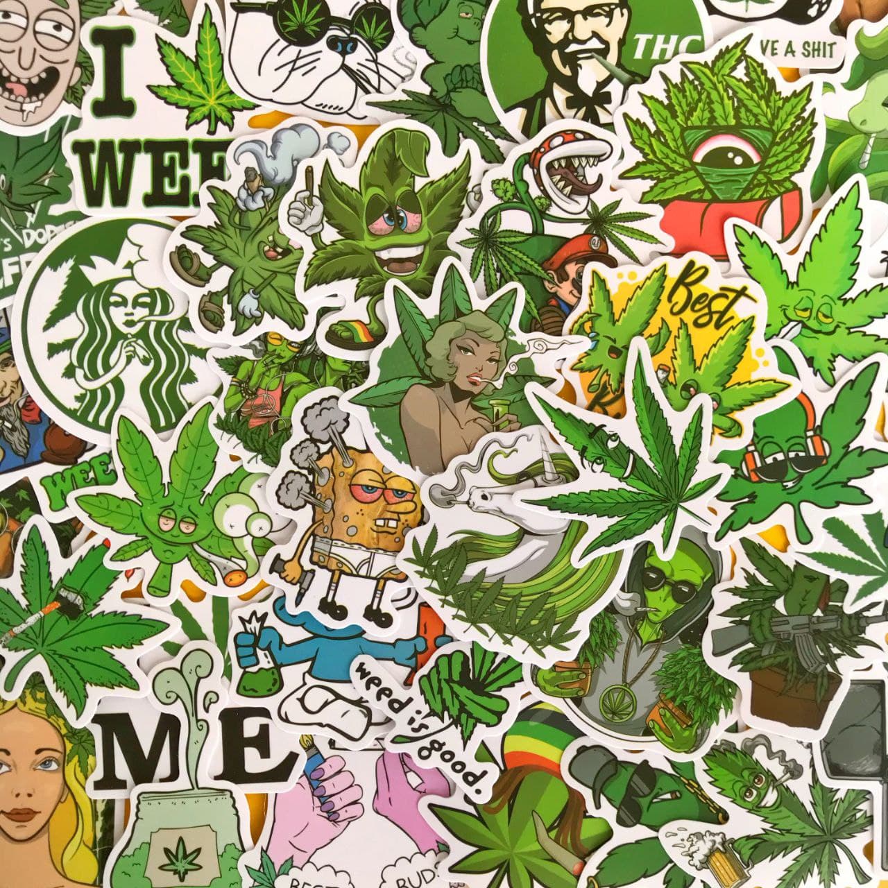 марихуана стикеры